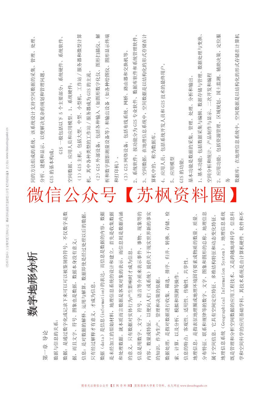 数字地形分析